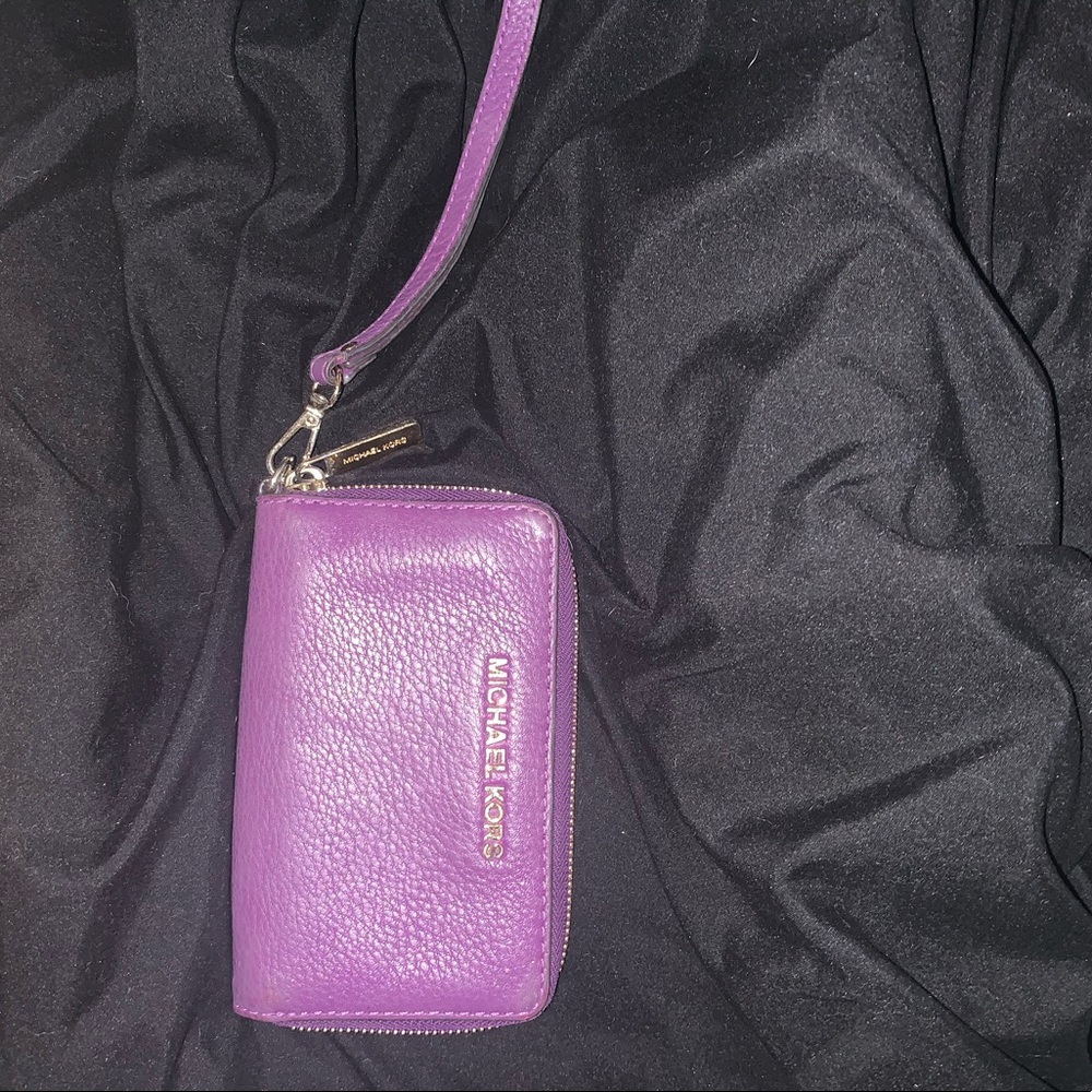 COPY - Purple Michael Kors Wristlet Wallet